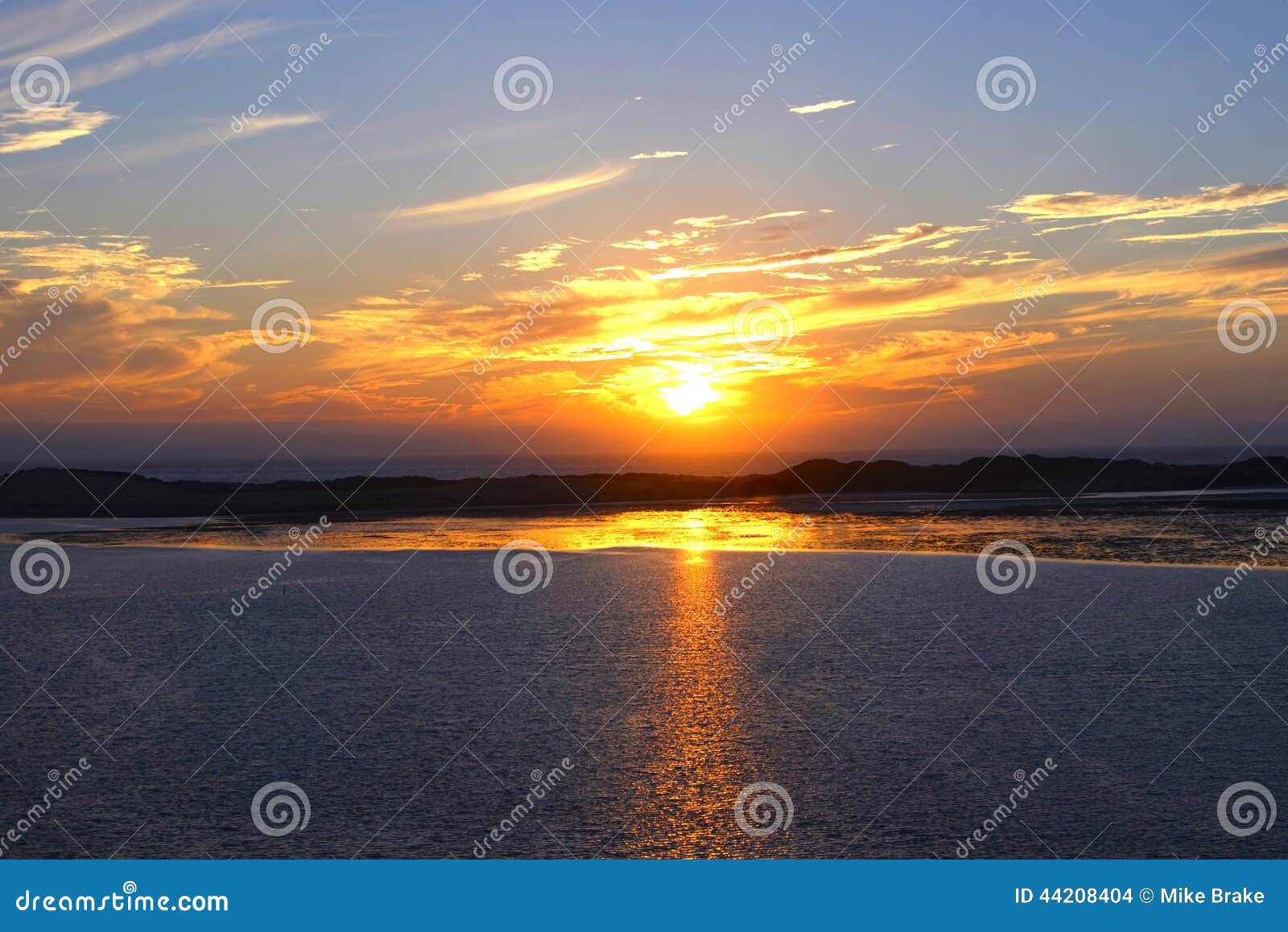Sunset On Morro Bay Harbor California Stock Photo Image Of Hill