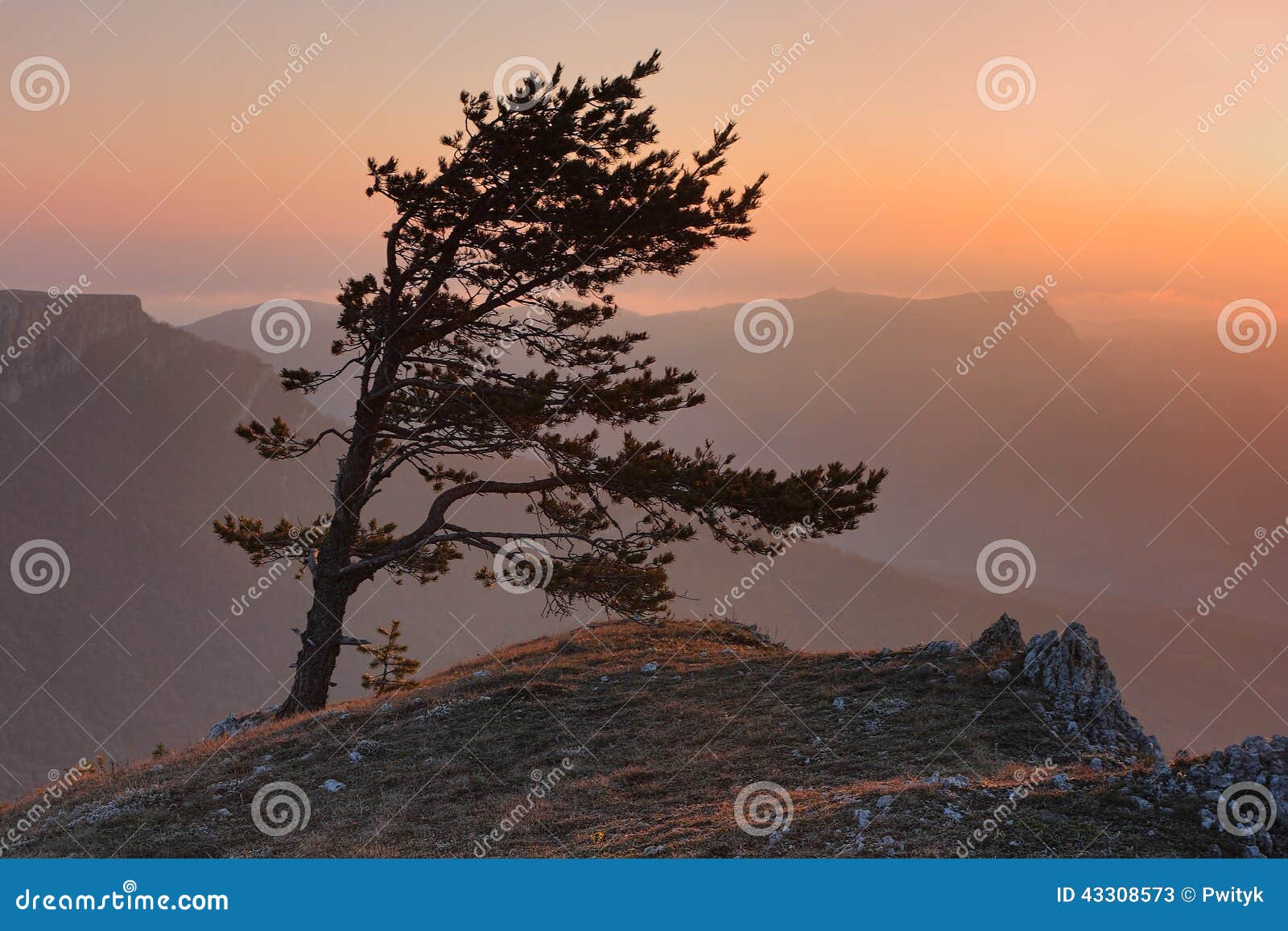 sunset in mountain