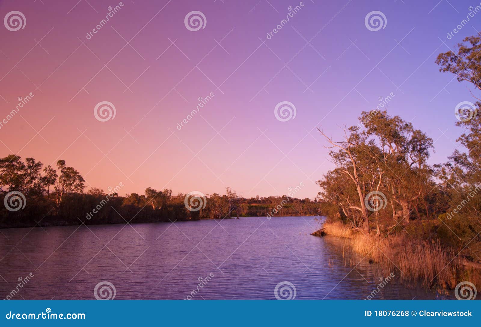 sunset on the murray river