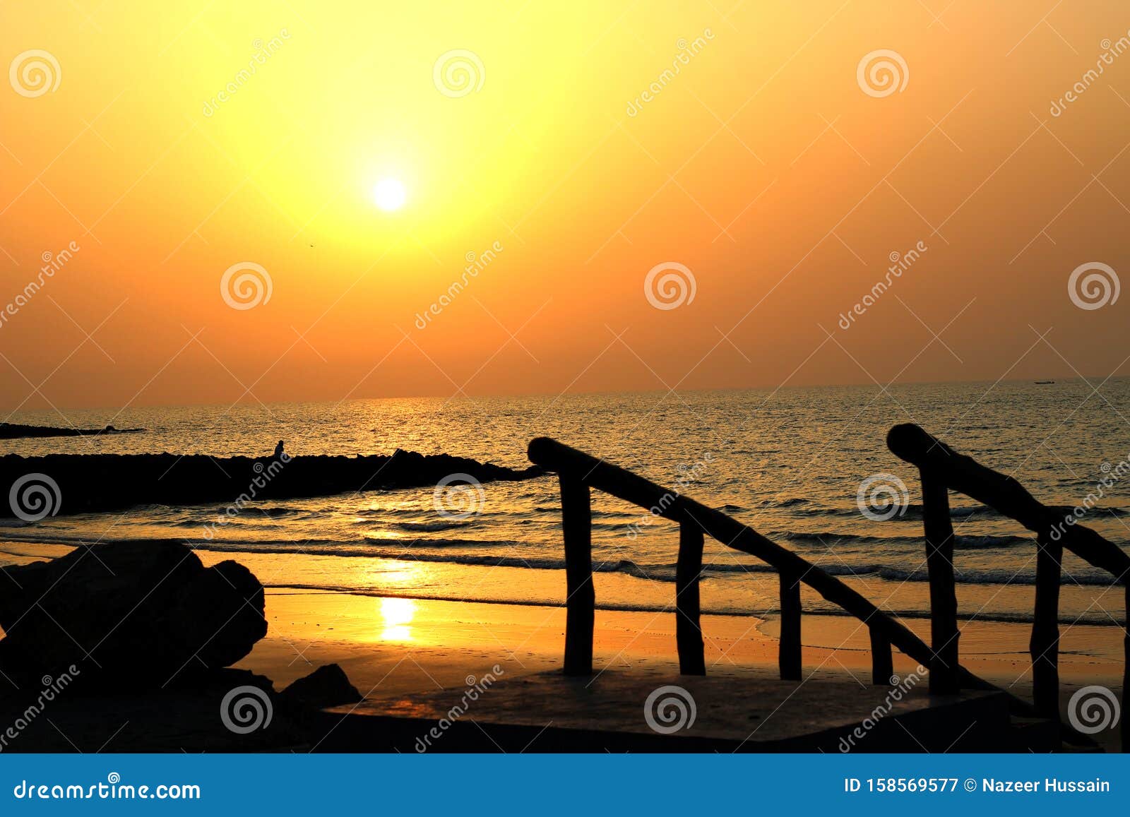 Sunset Ocean Wallpaper Backgrounds View Stock Image - Image of sunrise,  night: 158569577
