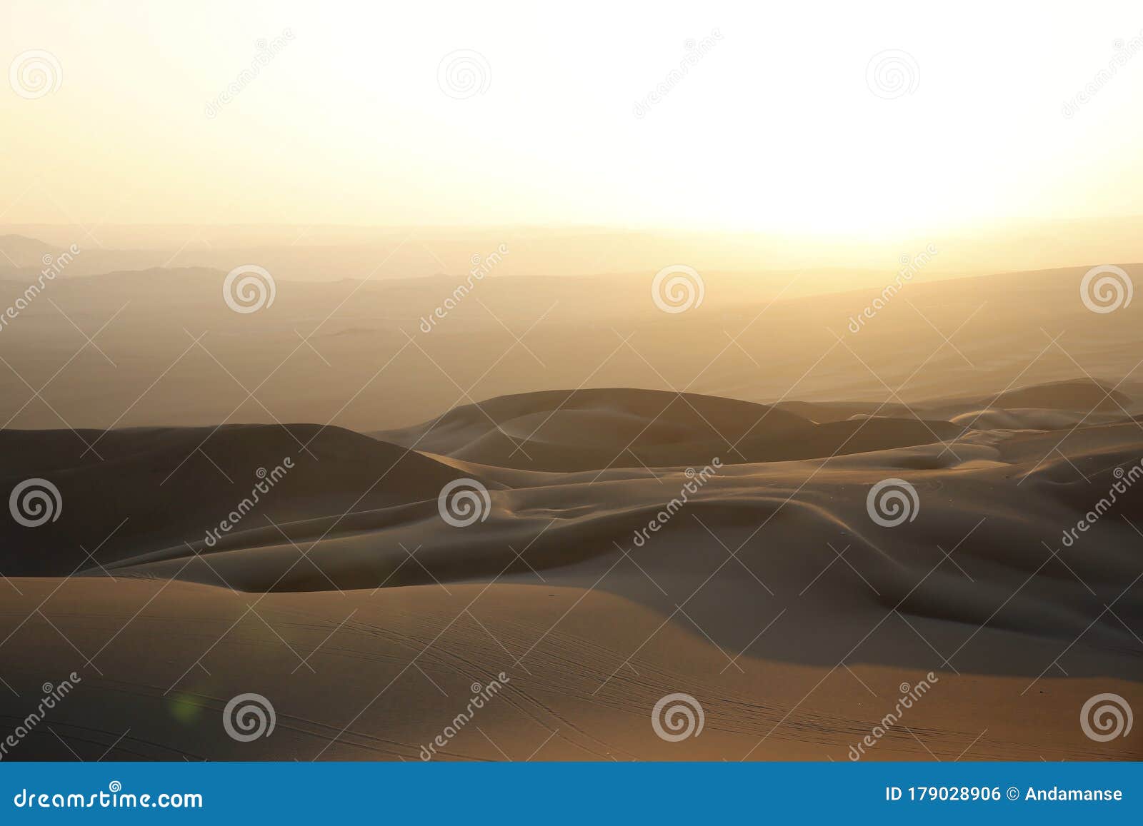 sunset over ica desert