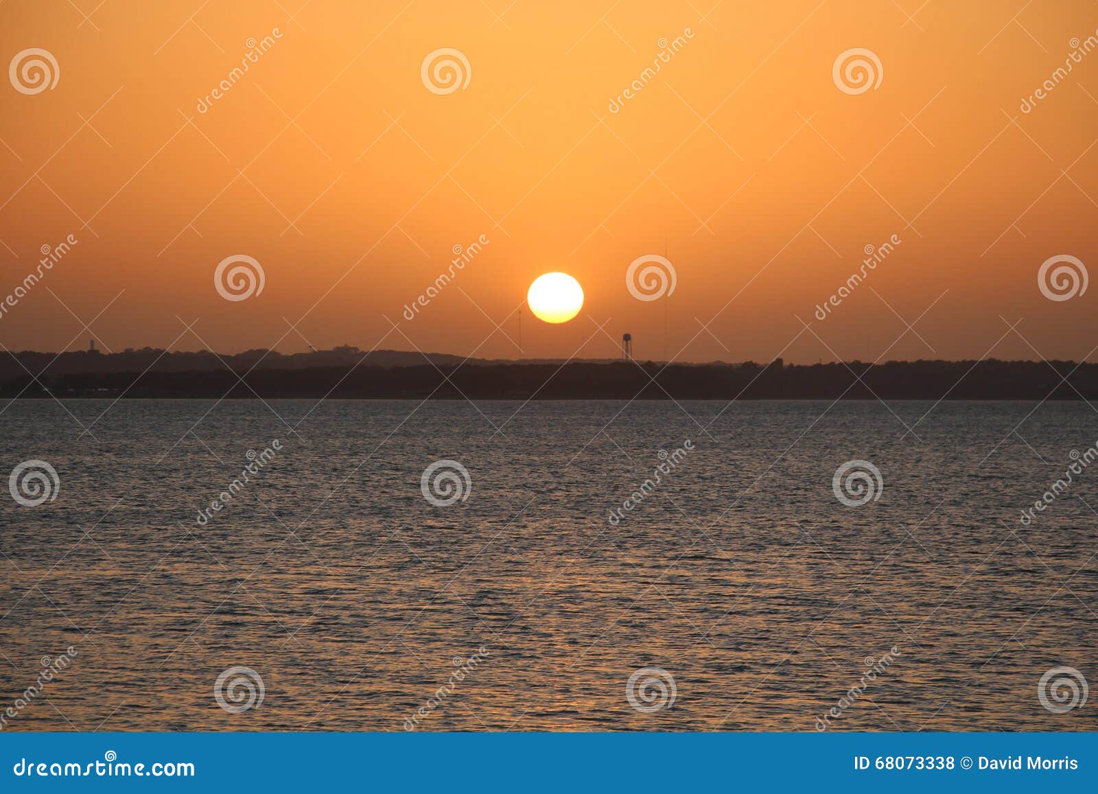 Sunset over Lake Texoma stock photo. Image of sunfilters 68073338