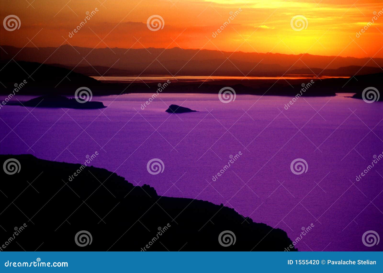 sunset over lake titicaca peru - 3