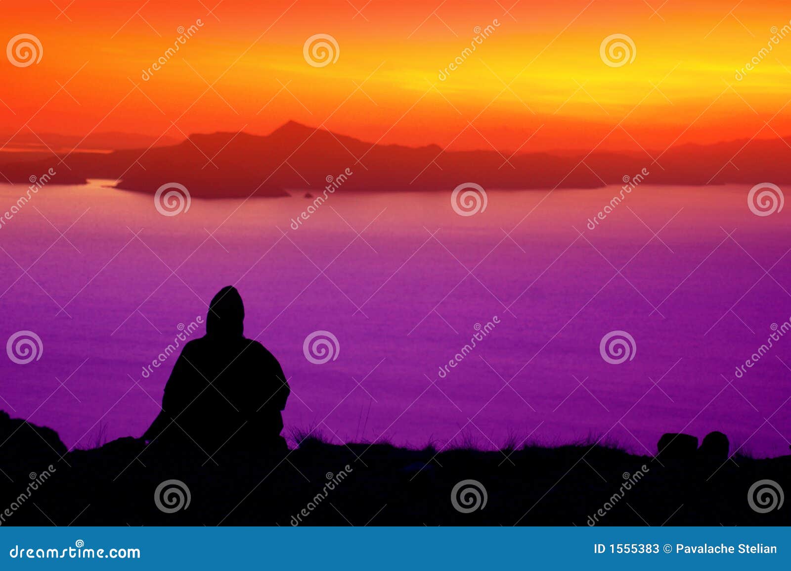 sunset over lake titicaca peru - 5