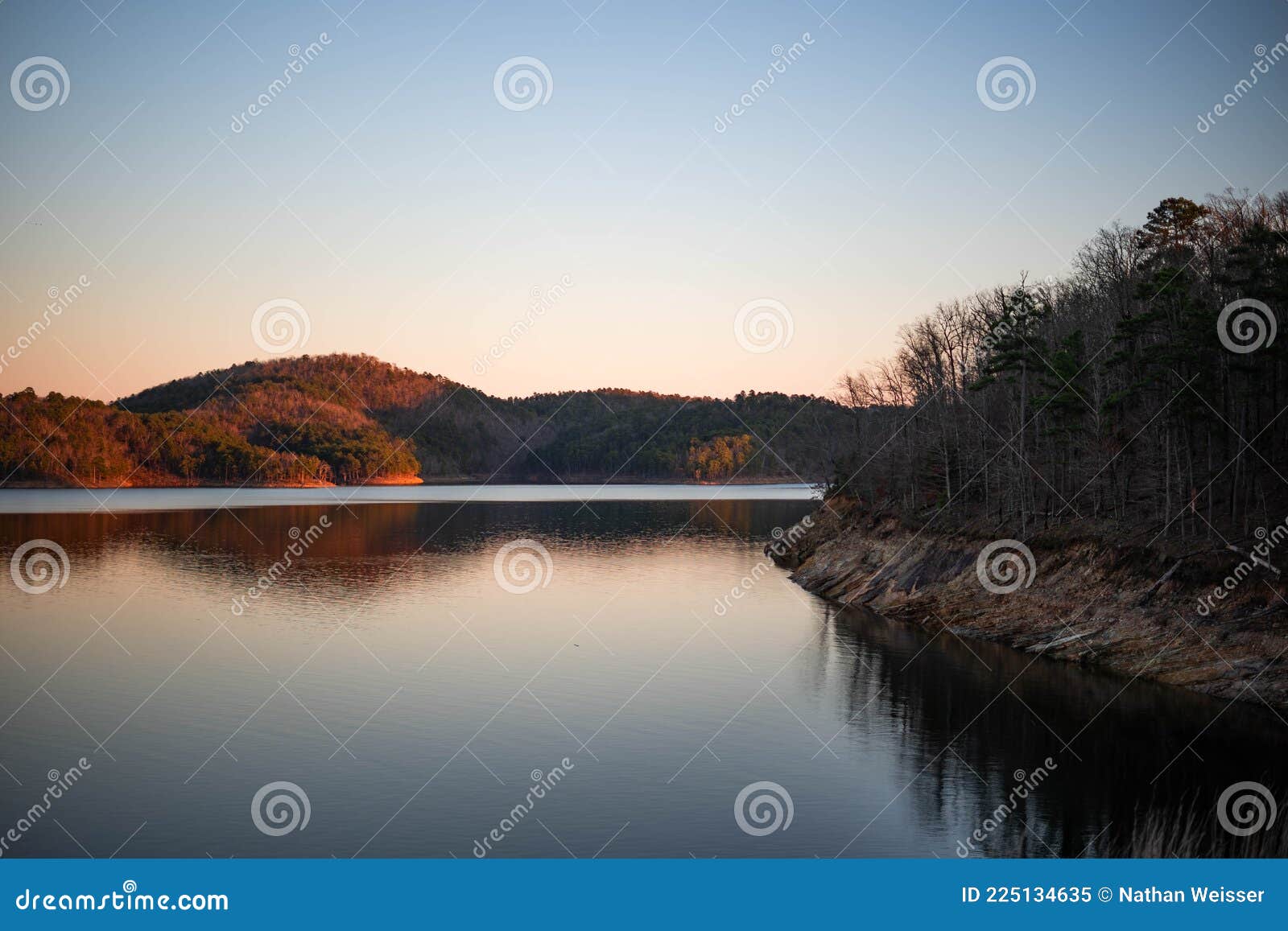 Sunset Over Quartz Mountain State Park, Oklahoma Stock Image Image of
