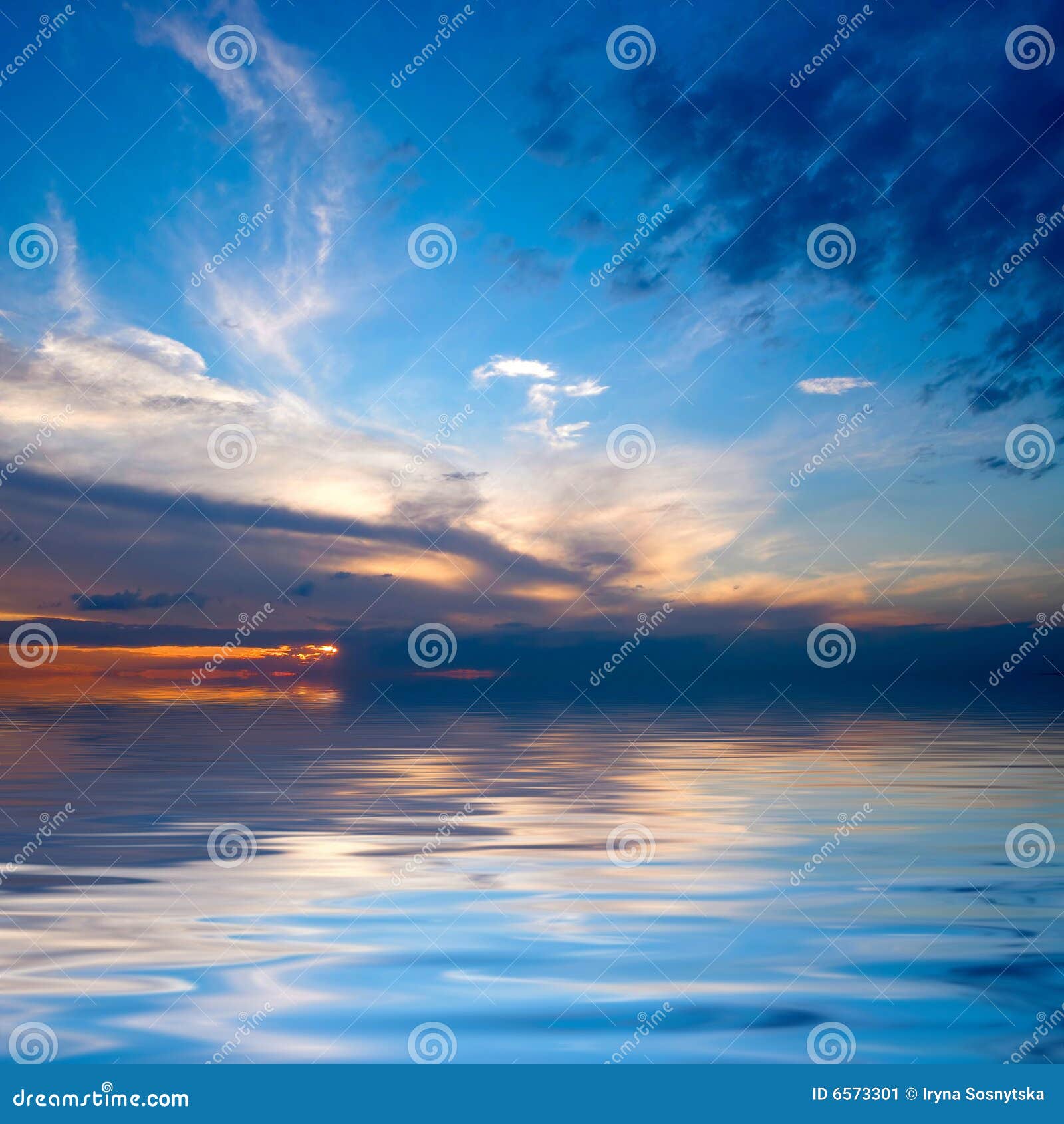 sunset over water