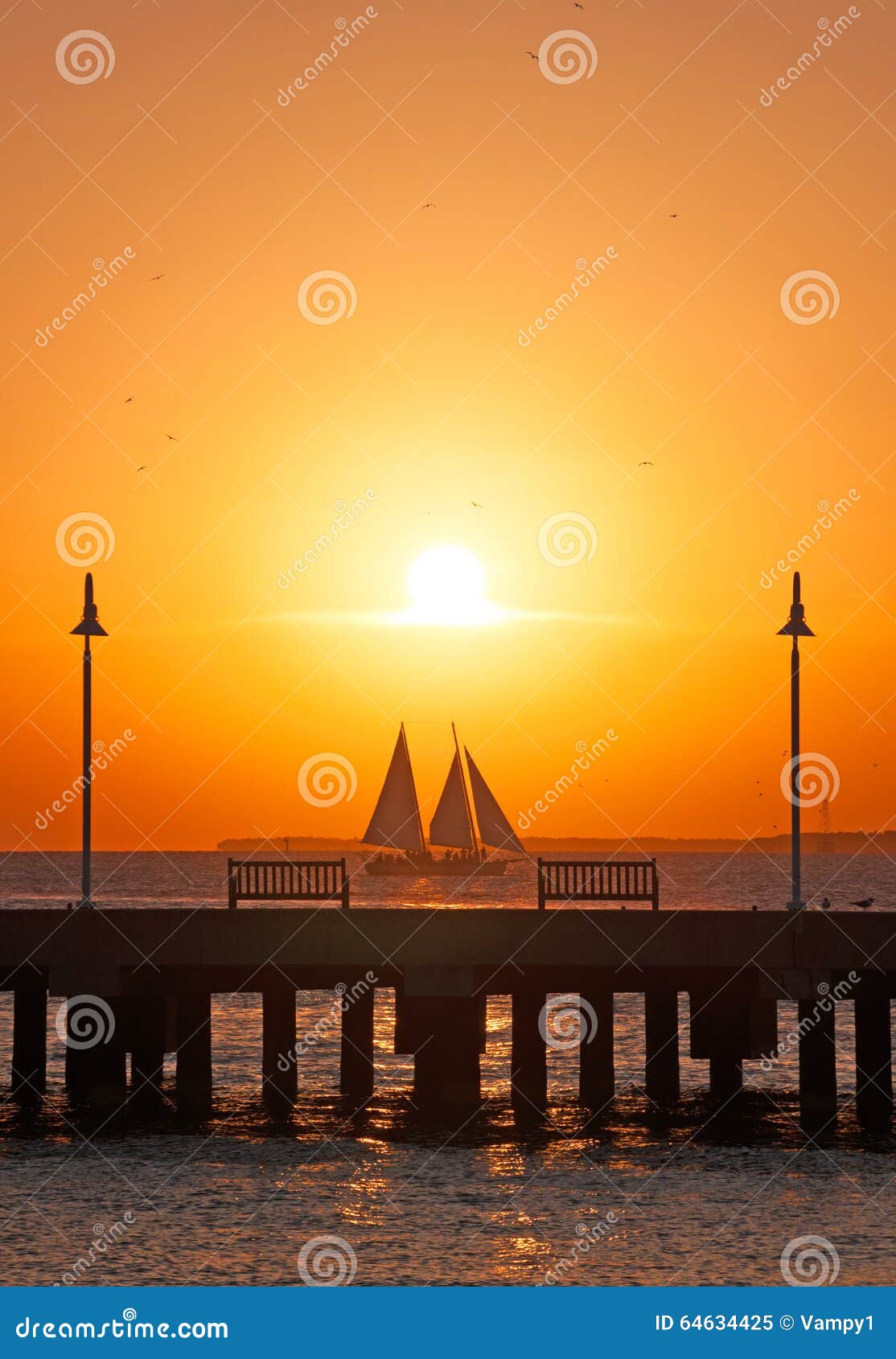 sunset, pier, sea, sailboat, benches, key west, keys, cayo hueso, monroe county, island, florida