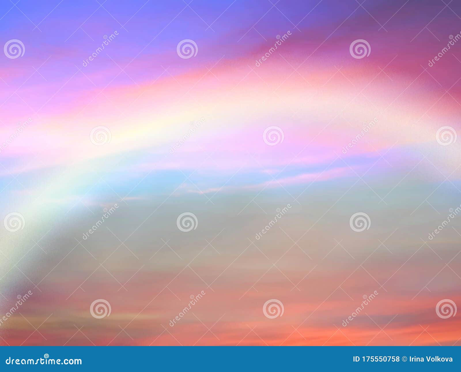 Sunset Pink And Blue Sky With Rainbow At Sky Fluffy Clouds Skyline Beautiful Landscape Background Summer Nature Stock Photo Image Of Quotes Pool