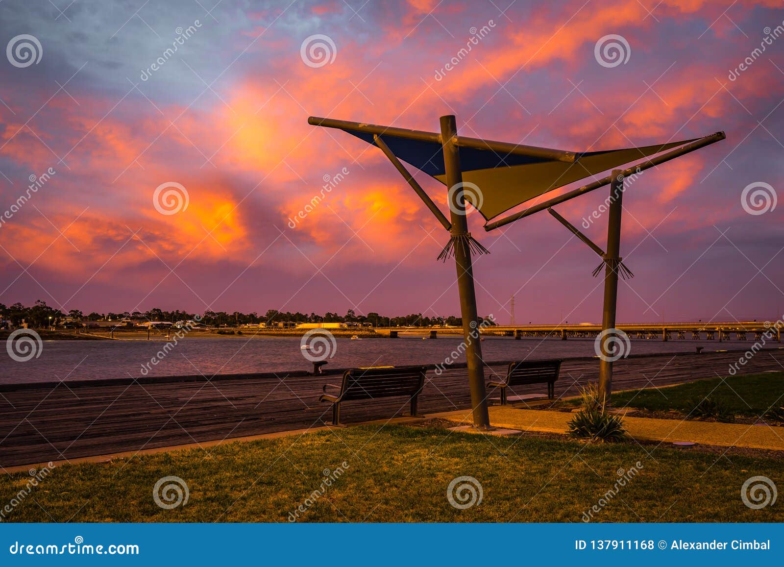 sunset in port augusta, australia