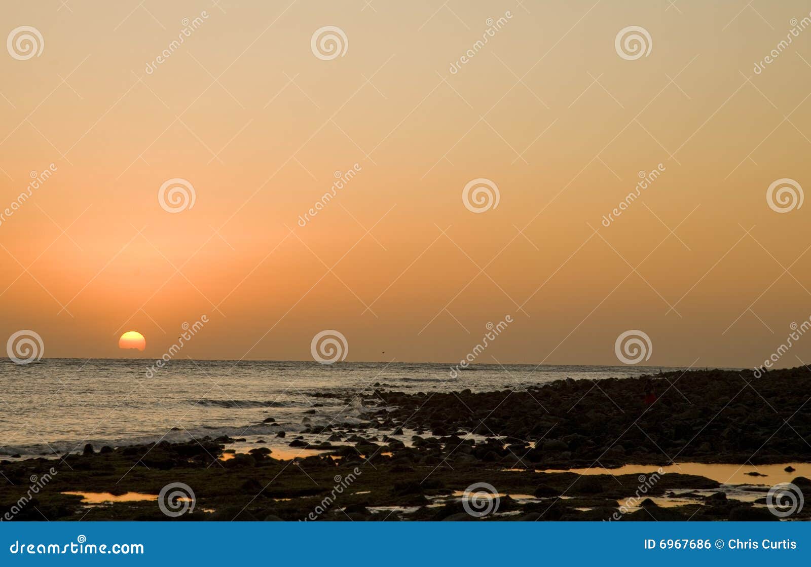 sunset at puerto penasco, mexico