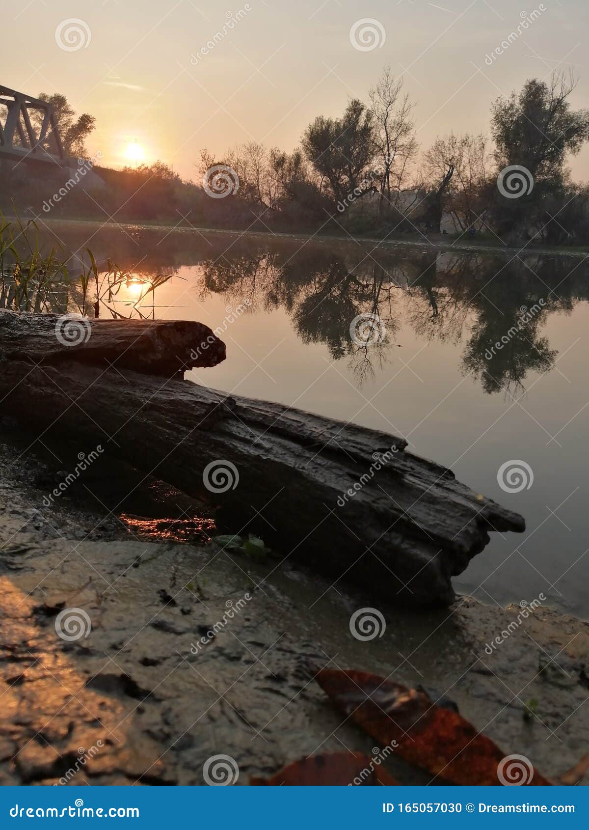 sunset fishing time on river