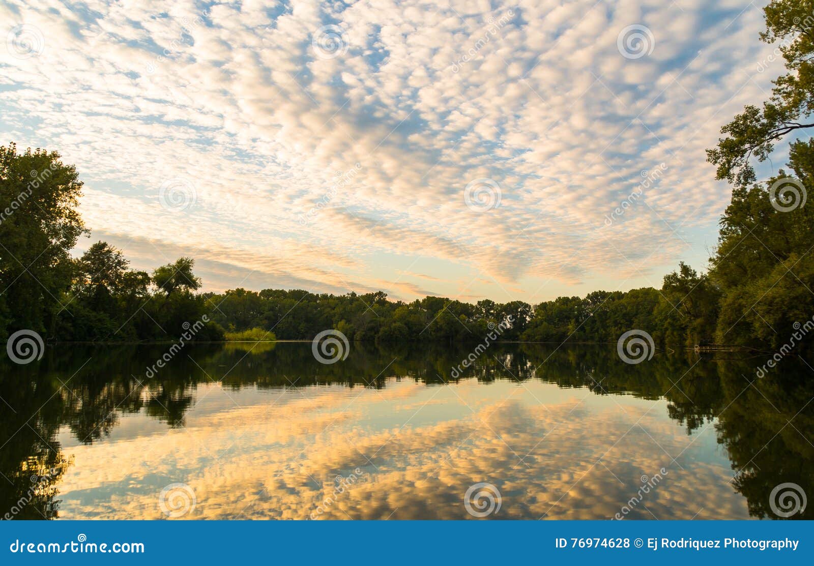 Sunset Reflections Off the Lake. Stock Photo Image of beauty, light