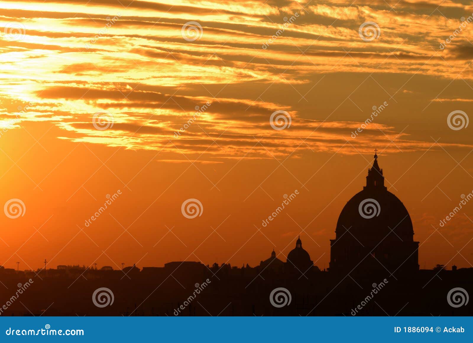 Sunset rome skyline stock photo. Image of dusk, italy 1886094