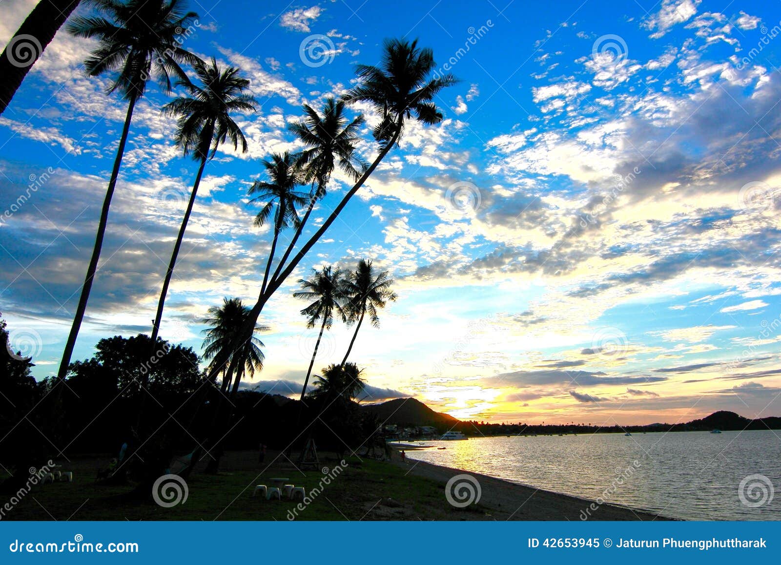 Sunset in samui thailand stock image. Image of unseen 42653945