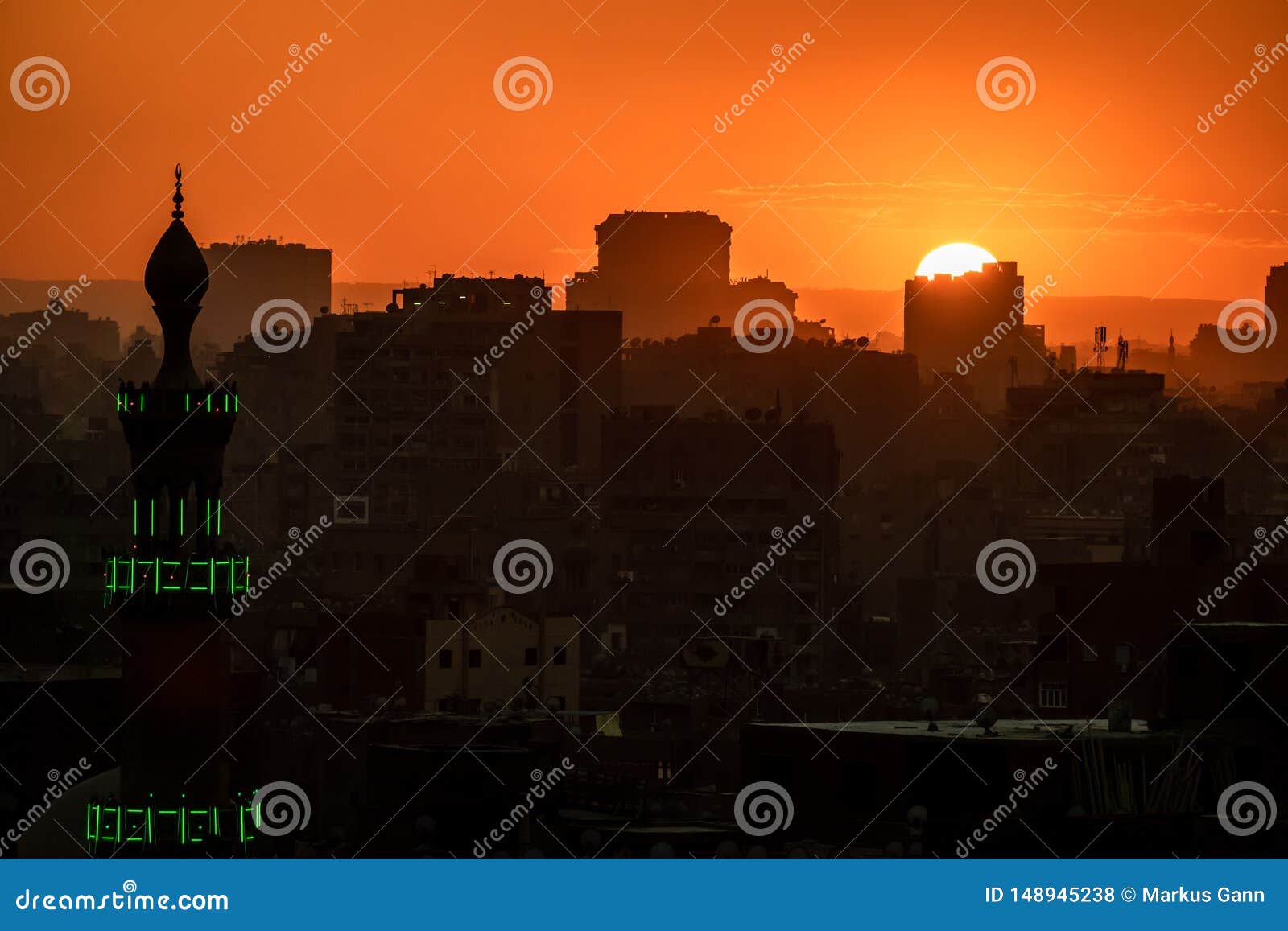 Sunset Scenery at Cairo Egypt Stock Photo Image of scenic, capital
