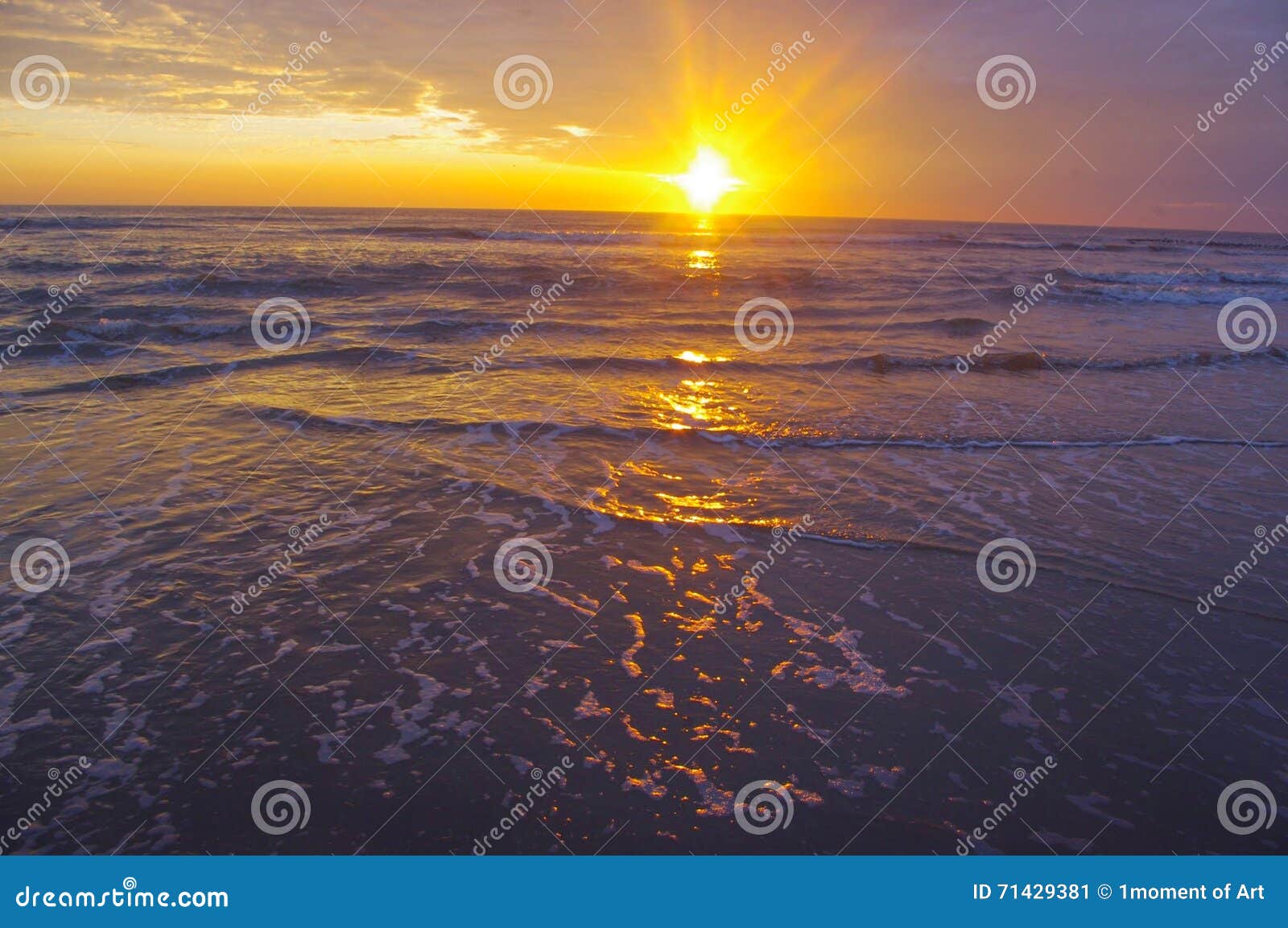 sunset in the sea