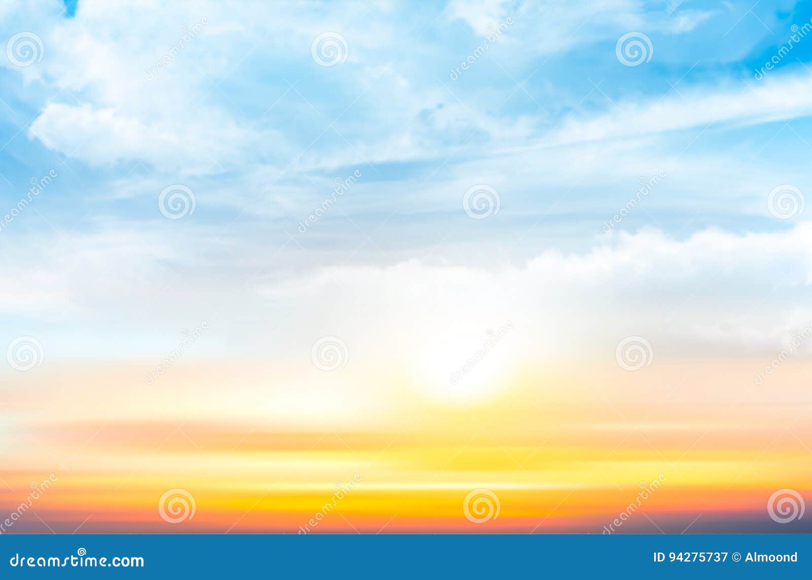 Sunset Sky Background with Transparent Clouds. Stock Vector - Illustration  of blue, beautiful: 94275737