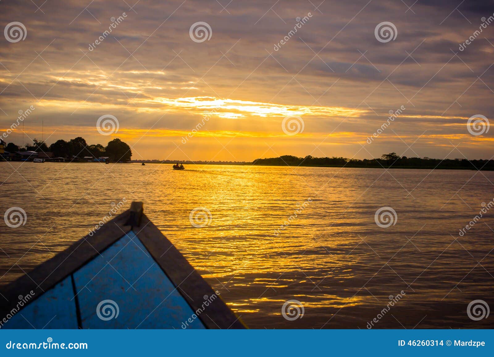 Sunrise In The Amazon Rainforest Stock Photography