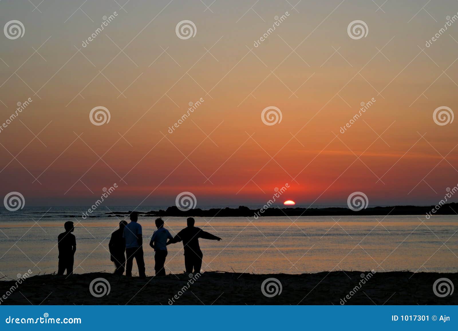 Sunset talk stock image. Image of summer, seaside, group 1017301