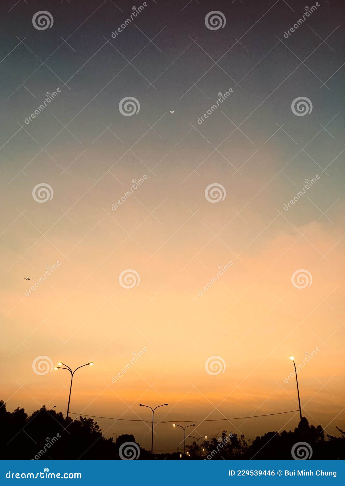 Sunset in Thu Duc District, Ho Chi Minh City Stock Photo - Image of ...