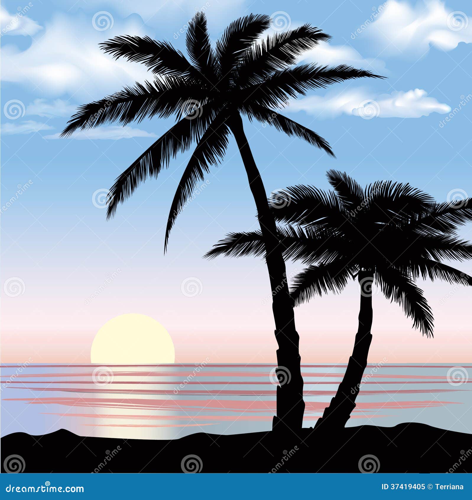 Featured image of post Palm Tree Sunset Drawing Black And White : Acrylic painting tutorial for beginners how to paint a palm tree sunset with silhouettes.