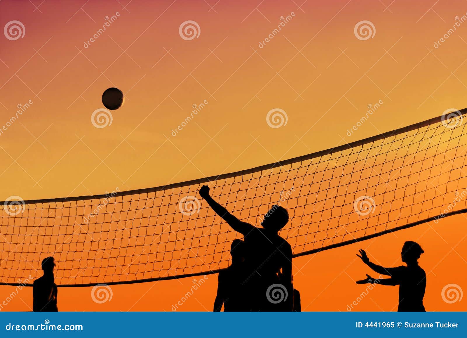 Sunset Volleyball stock image. Image of recreation, game 4441965