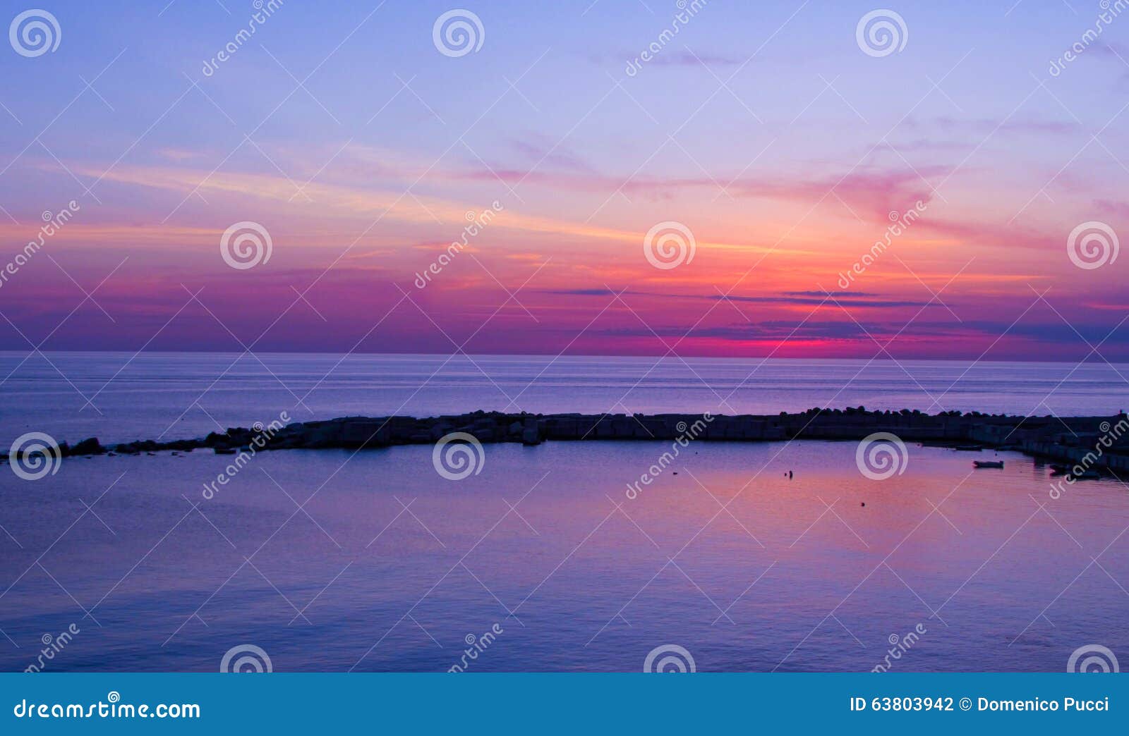 sunset on the waterfront of diamante (cs) - calabria