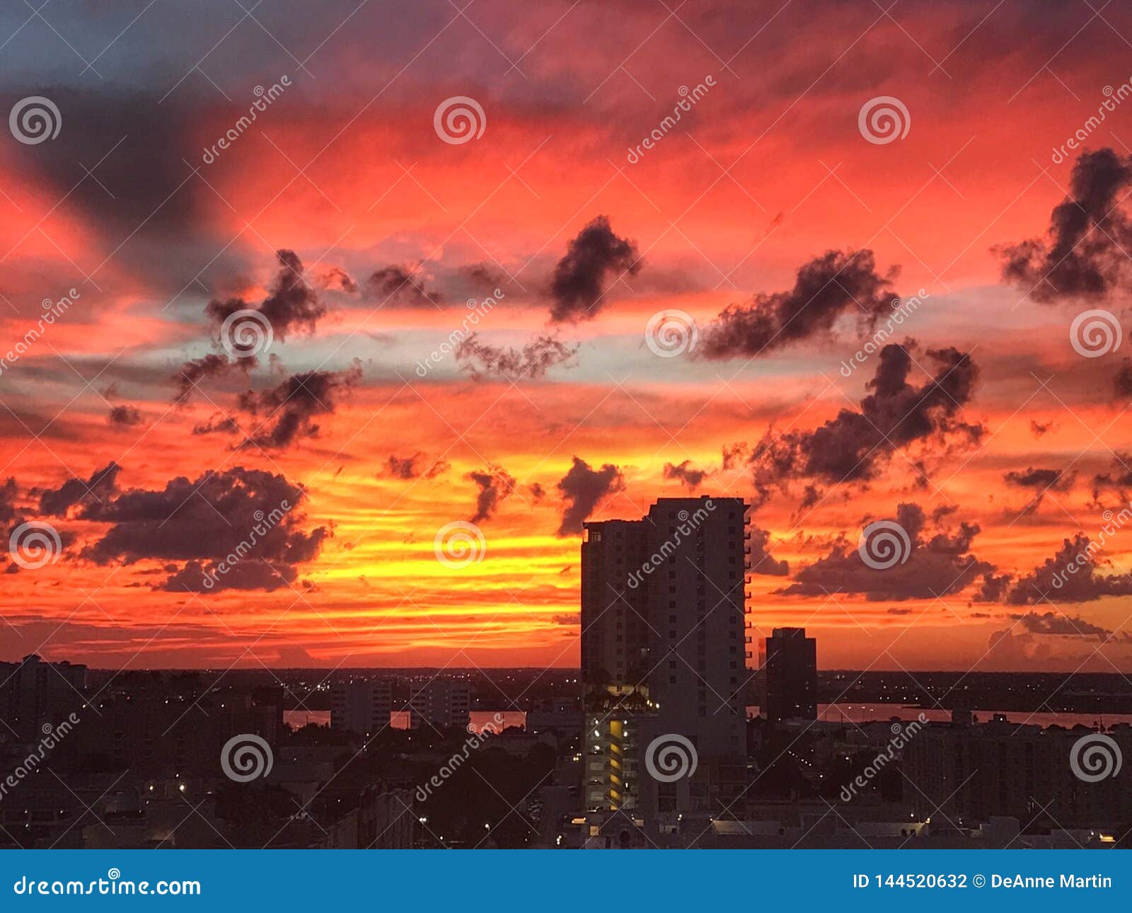 Sunset West Palm Beach stock photo. Image of west, palm 144520632