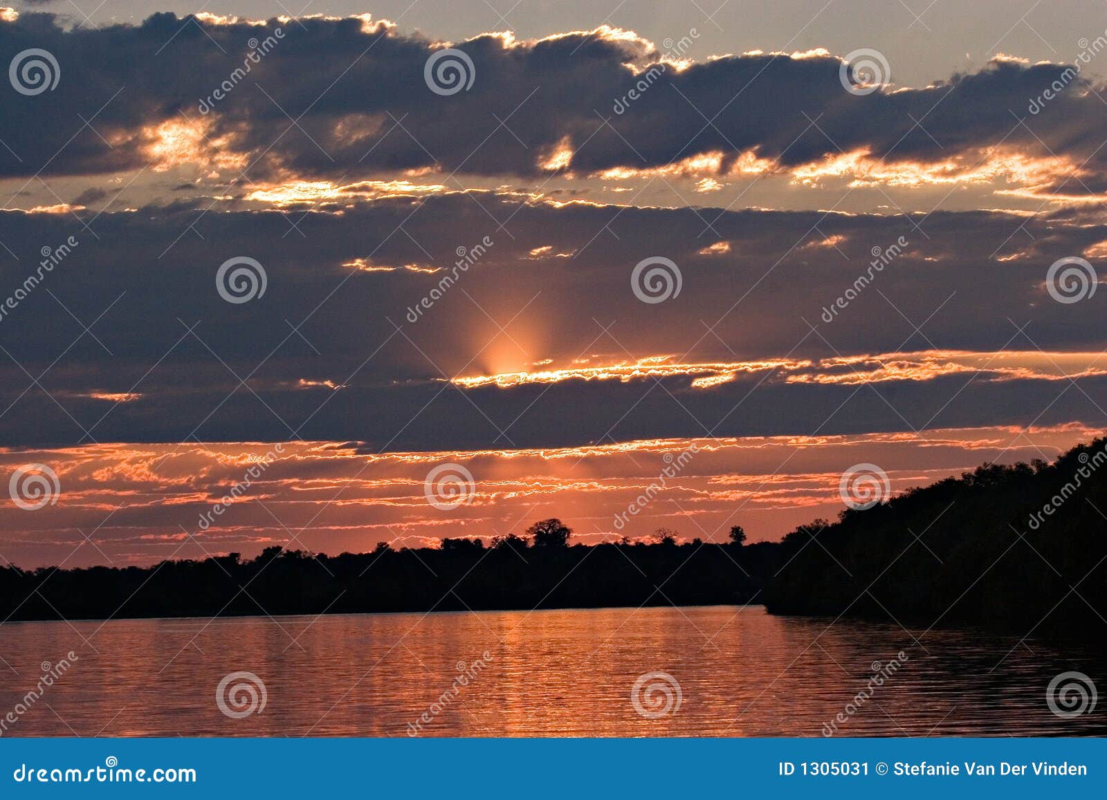 sunset on the zambezi