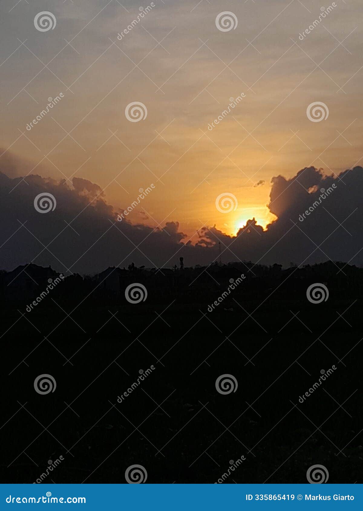 the sunset in the afternoon with a few clouds blocking it