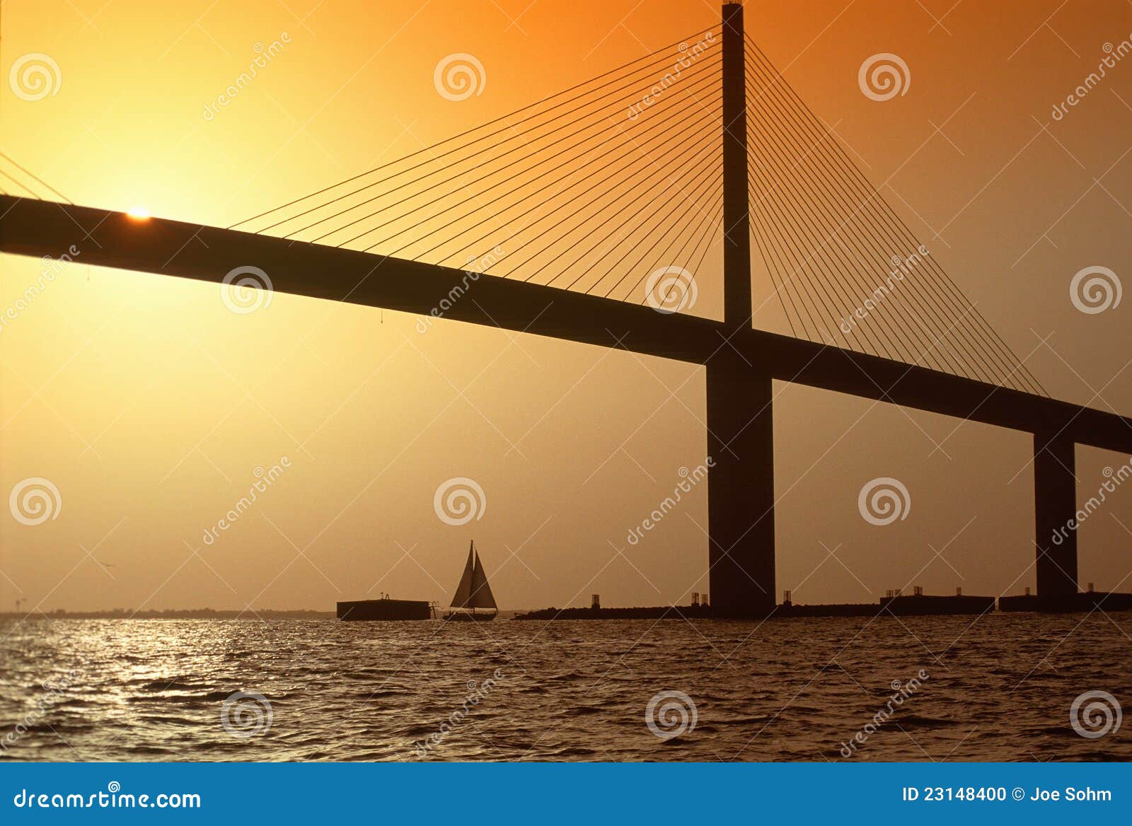 sunshine bridge over tampa bay, fl