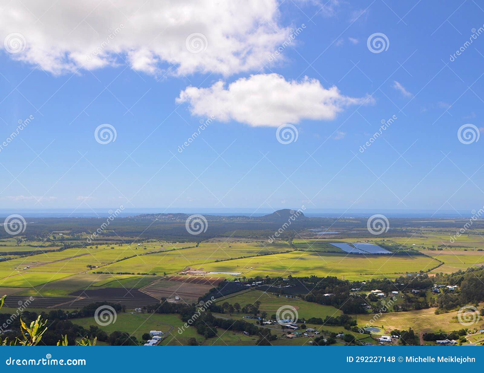 sunshine coast view down over mt coolum