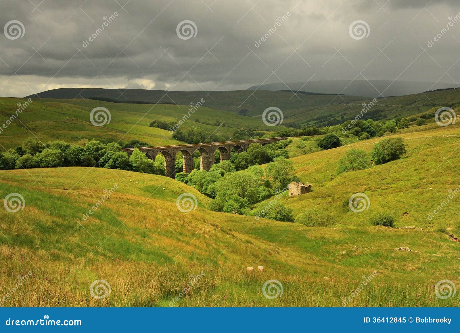 sunshine and rain, dentdale, yorkshire