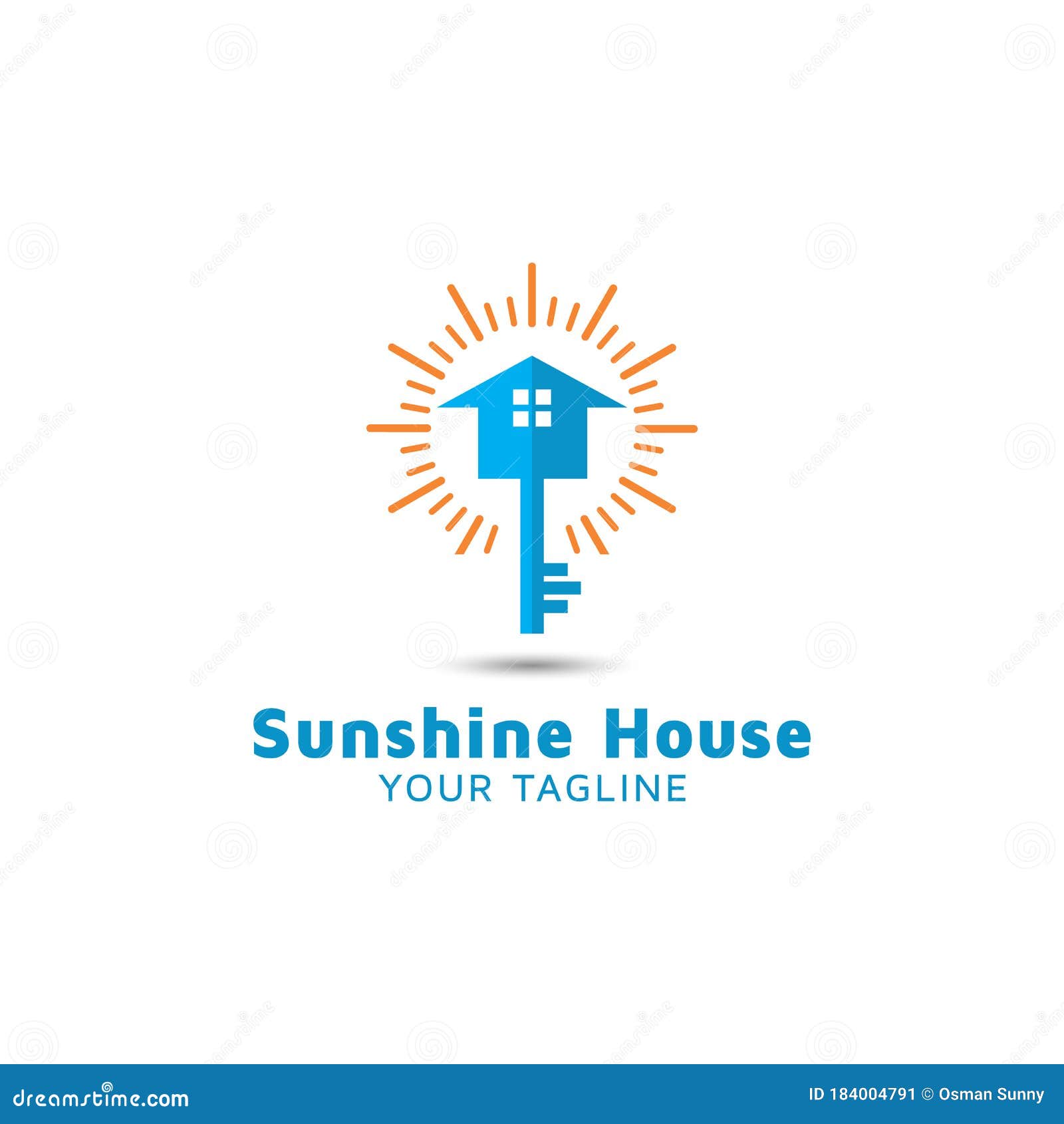 Sunshine Real Estate Vector Logo Design Template Stock Vector