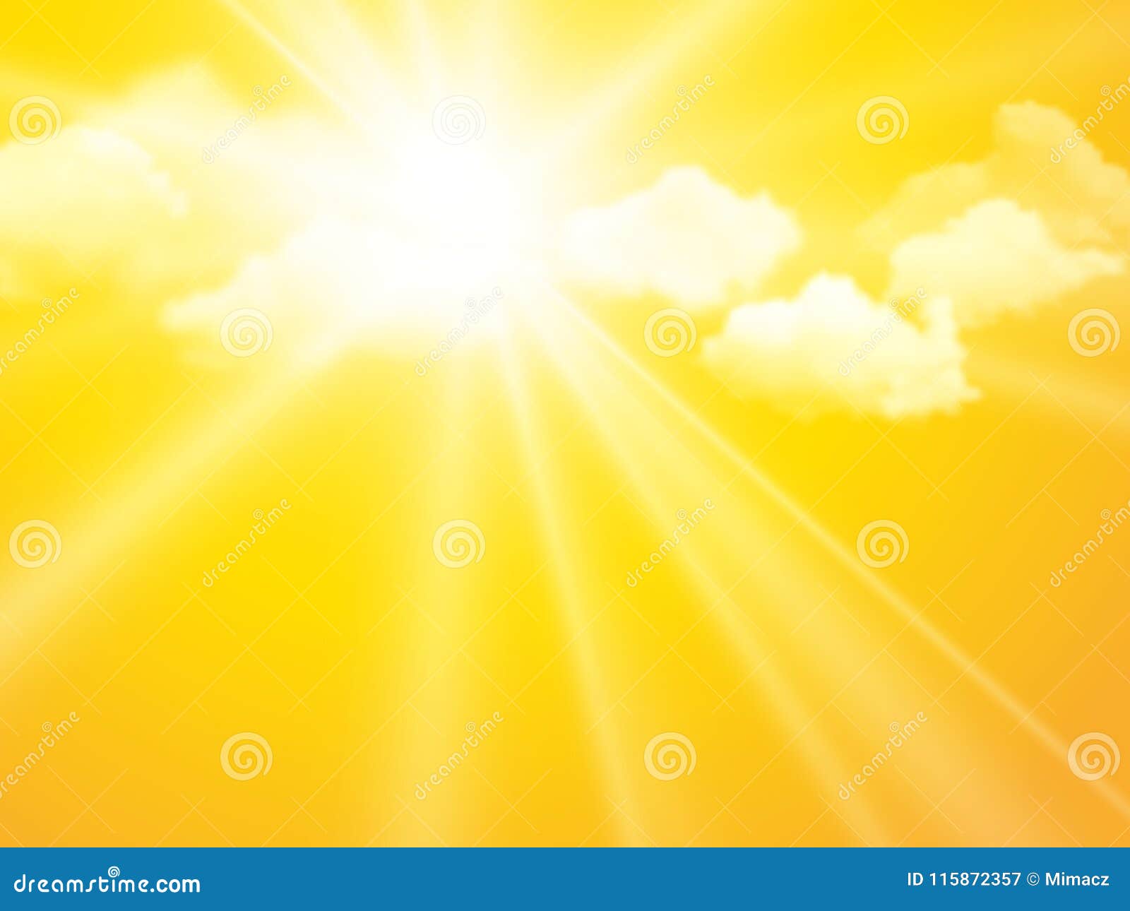 sunshine sky, abstract yellow clouds background