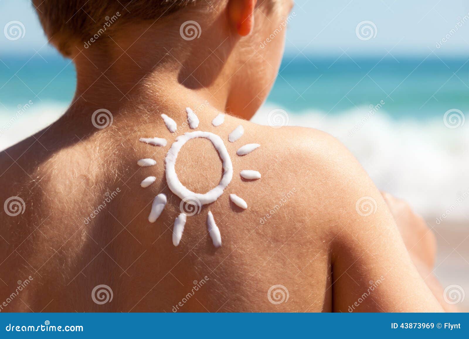 suntan lotion at the beach