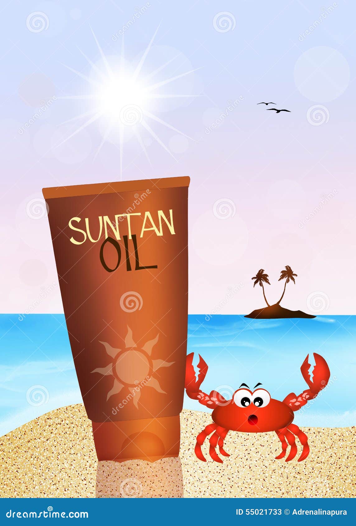 Suntan oil stock illustration. Illustration of beauty 55021733