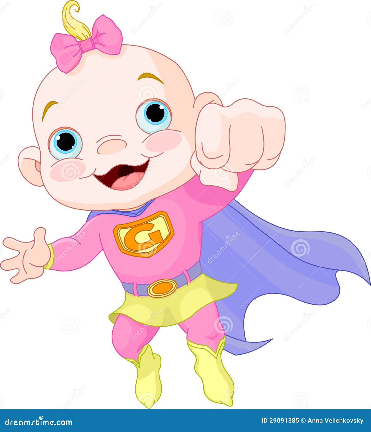 Super Baby Girl stock vector. Illustration of superhero - 29091385