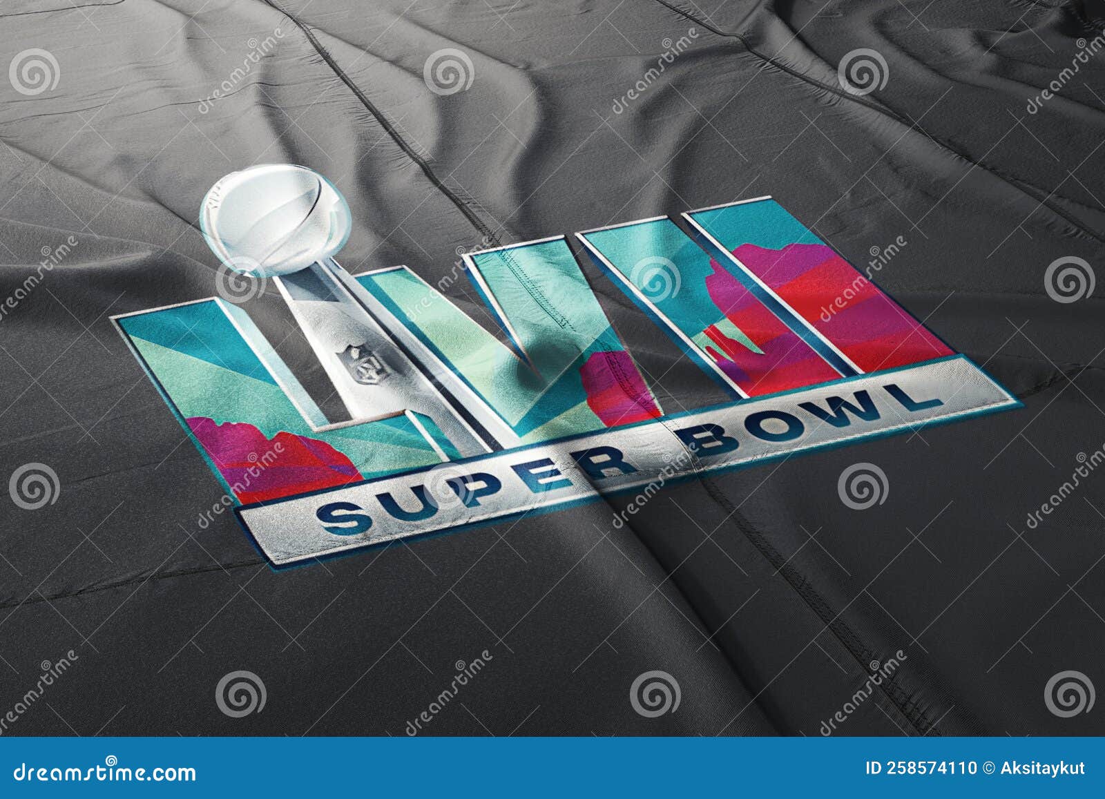 Black icon of the super bowl lvii Royalty Free Vector Image