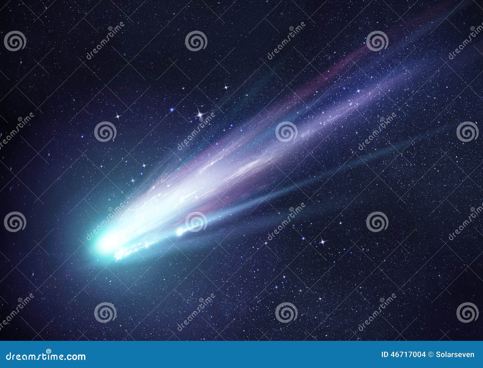 super bright comet at night