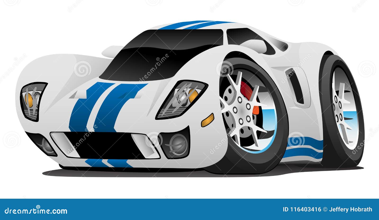 Super Car Cartoon Vector Illustration Stock Vector - Illustration of high,  fast: 116403416