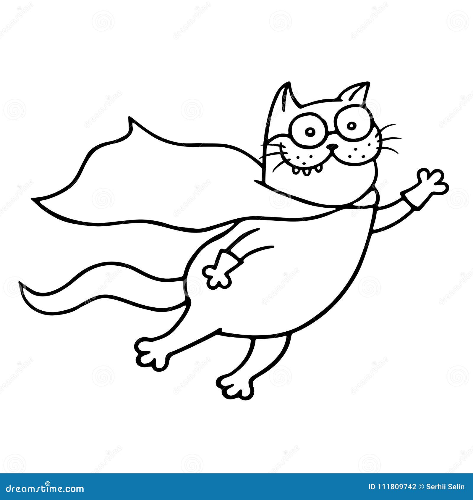 super cat is flies for a feat.   .