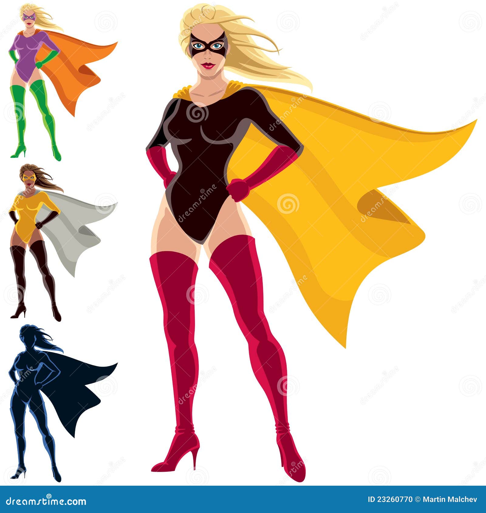 Superhéroe - Femenina ilustración del vector. Ilustración de potencia -  23260770, image size:1600x1690