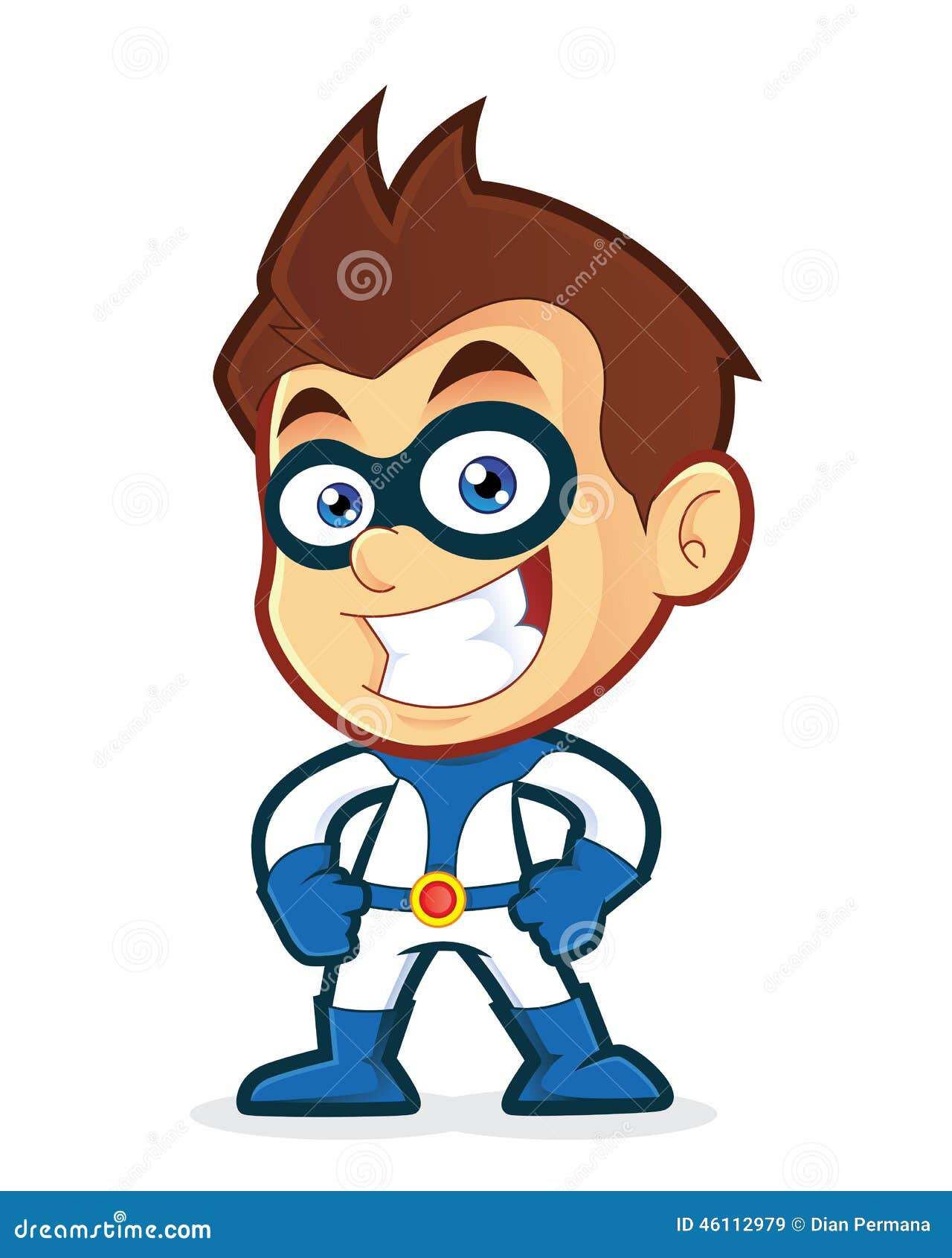 Super héroe sonriente ilustración del vector. Ilustración de mascota - 46112979 Super héroe sonriente ilustración del vector. Ilustración de mascota - 46112979