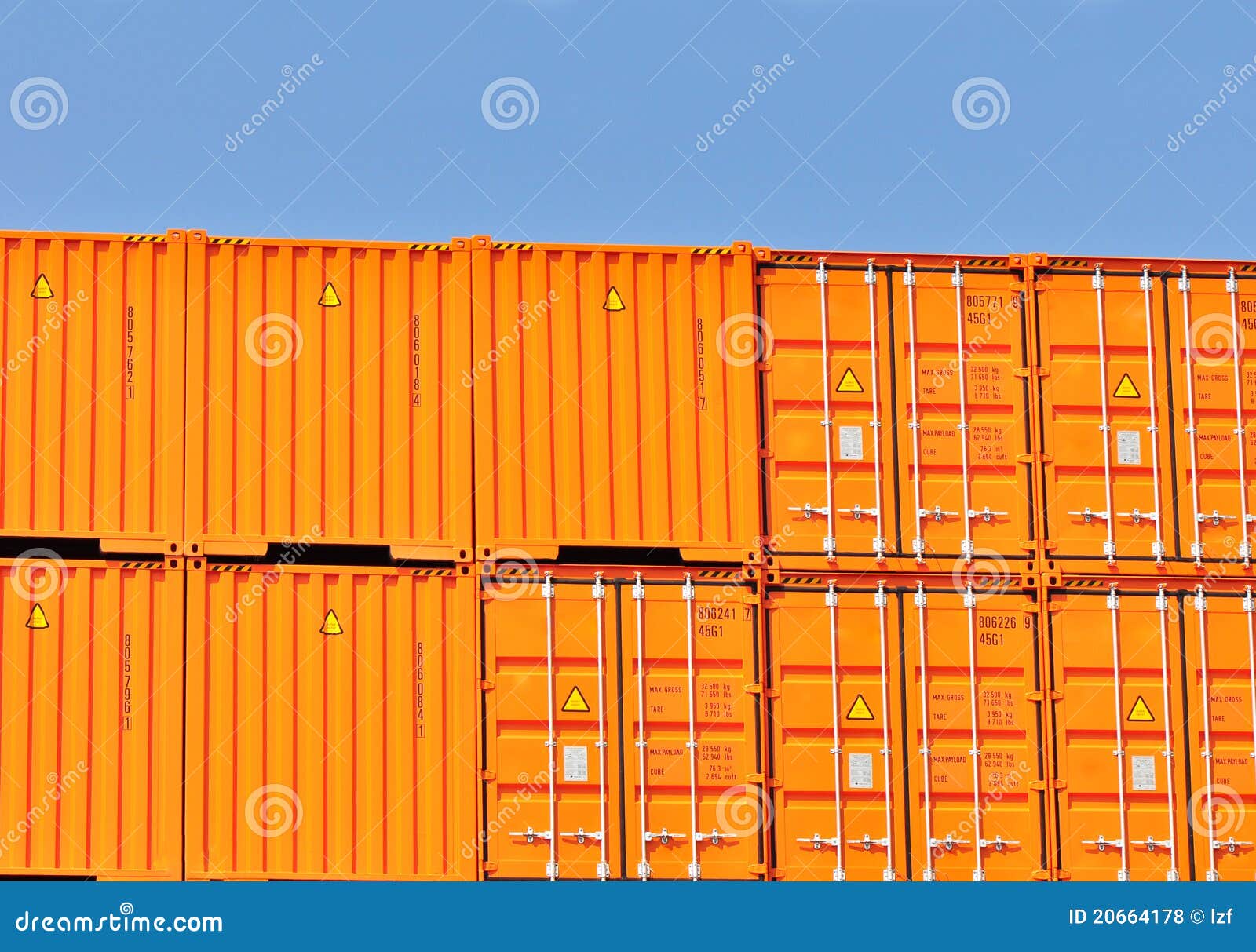 Super Heavy Shipping Containers Stock Photo Image of forty, freight