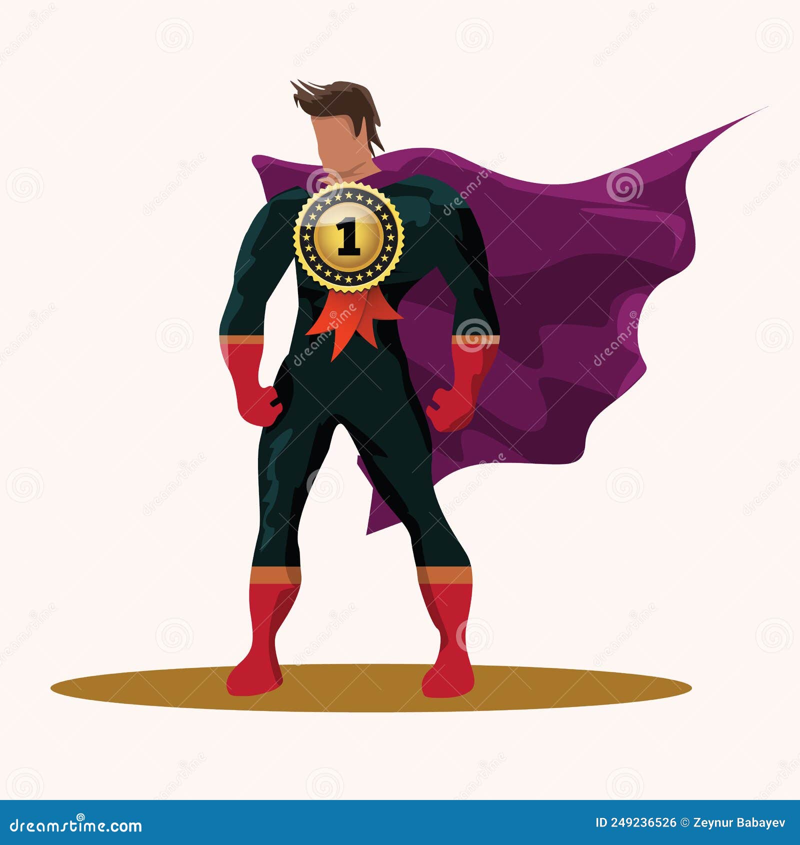 Super Hero Character with Flat and Solid Color Stock Vector - Illustration of illustrations ...