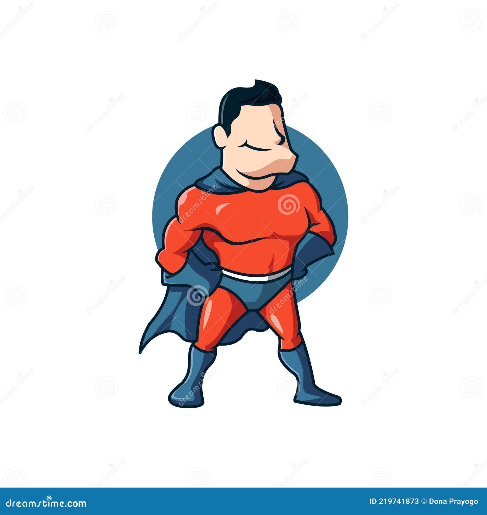Superhero Standing Tall Vector Cartoon Illustration. Super, Hero, Man,  Power, Comic Book, Comics, Style, Strong, 