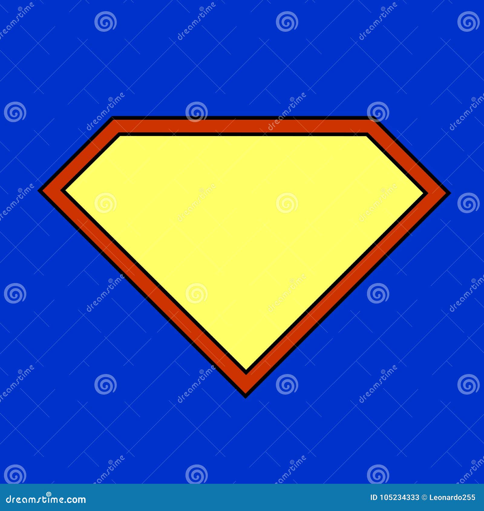 Super Hero Sign on Blue Background Stock Vector - Illustration of super ...