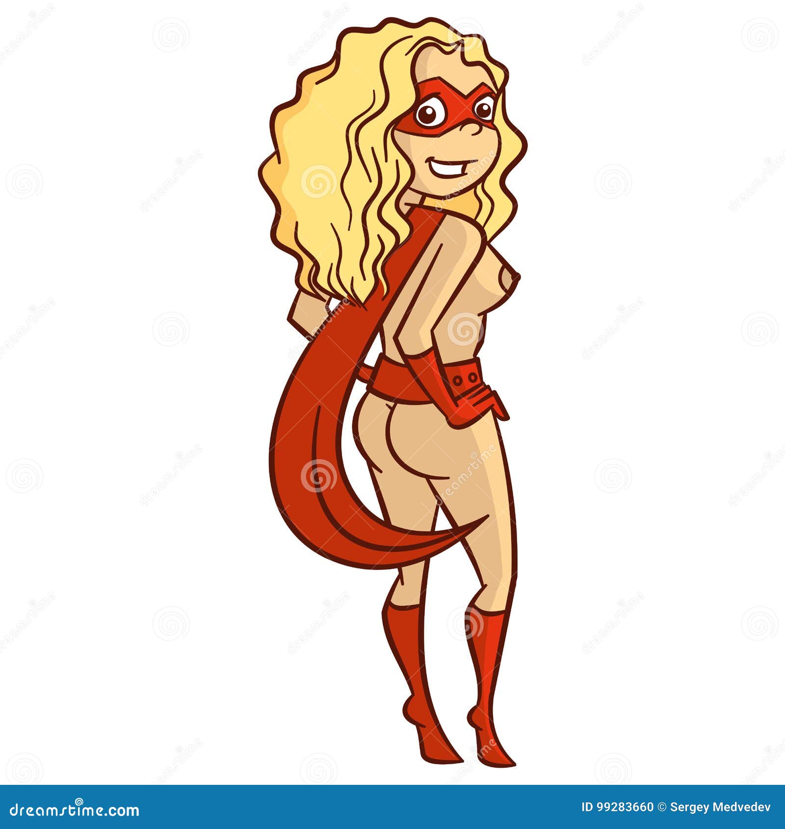Super Hero Woman Cartoon Character Stock Illustration - Illustration of  sticker, design: 99283660