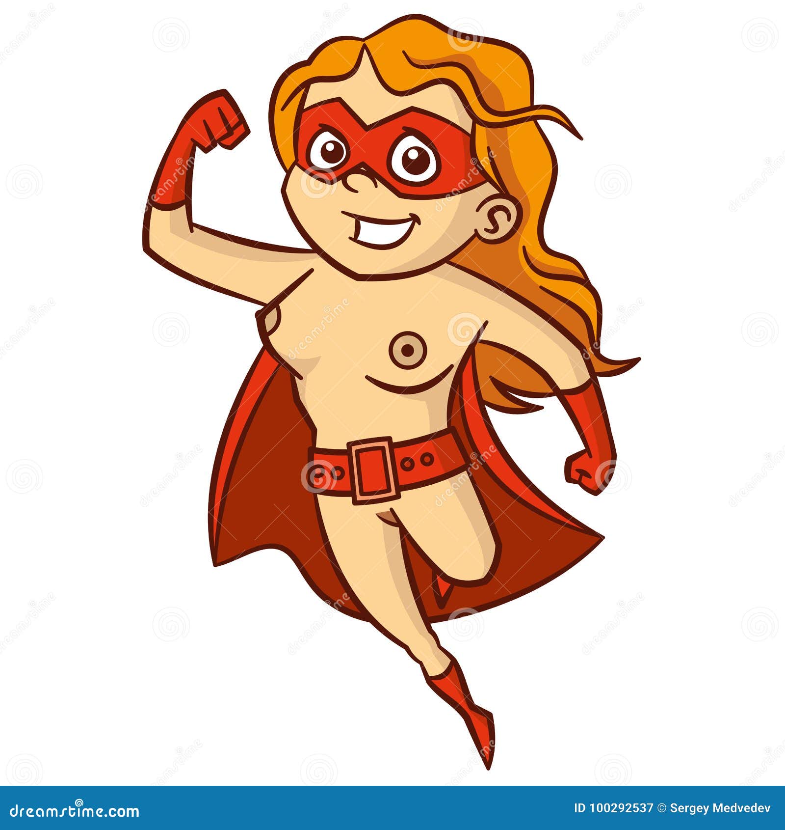 Super Hero Woman Cartoon Character Stock Illustration - Illustration of  power, isolated: 100292537